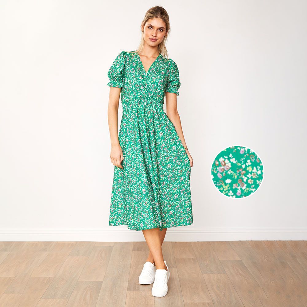 Belle Dress (Green Blossom)