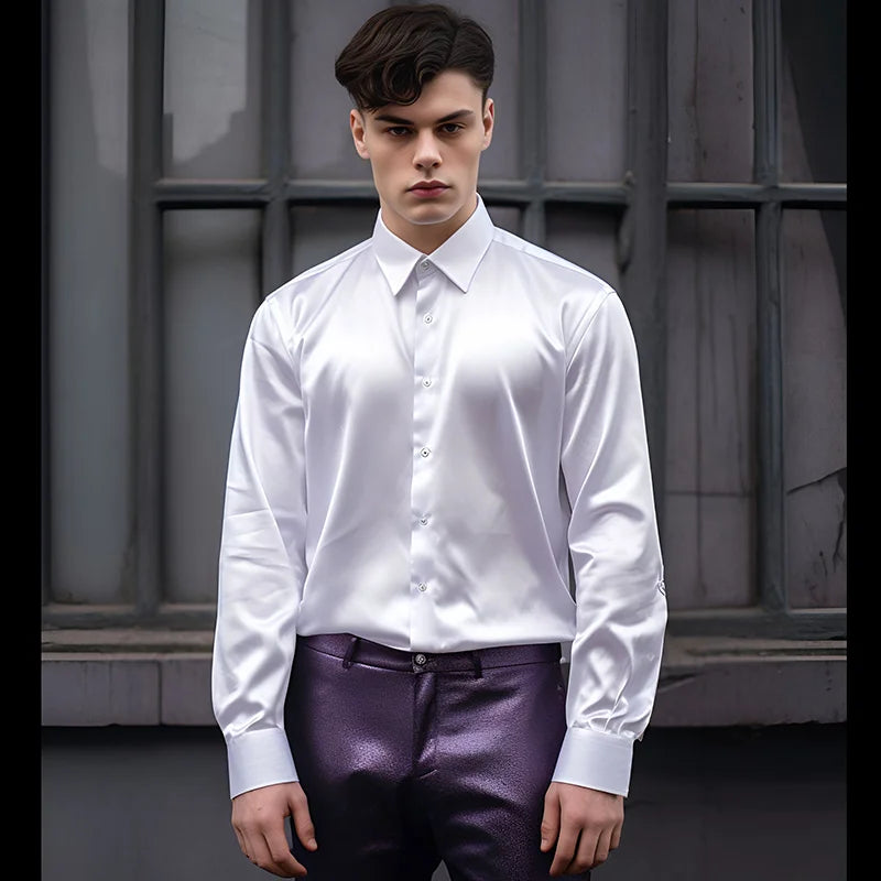 Mens Luxe Silk Shirt