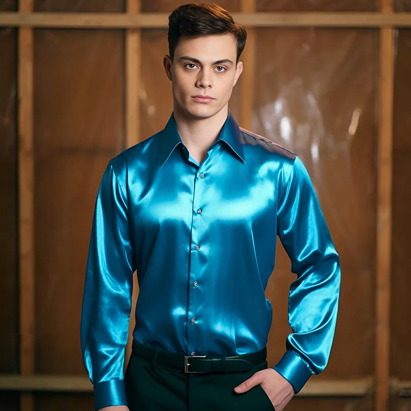 Mens Luxe Silk Shirt