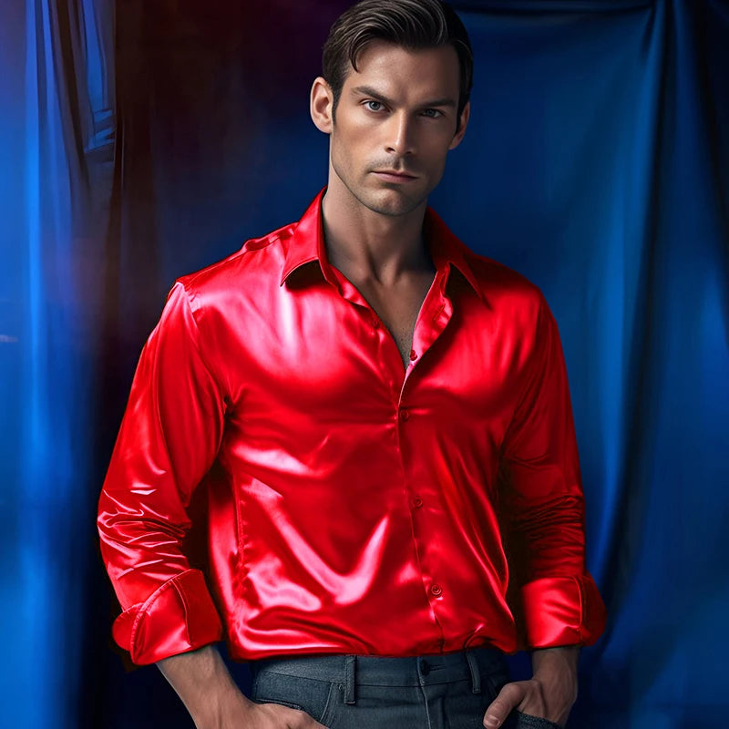 Mens Luxe Silk Shirt