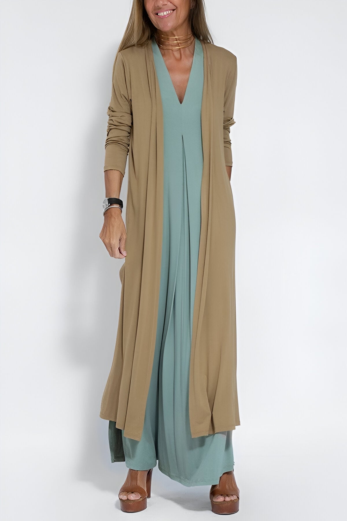 Eva - Maxi Dress With Free Cardigan