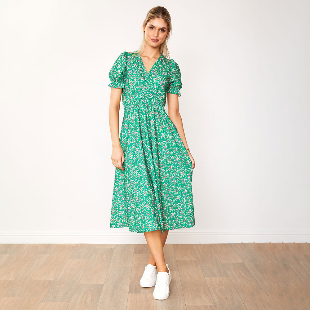 Belle Dress (Green Blossom)