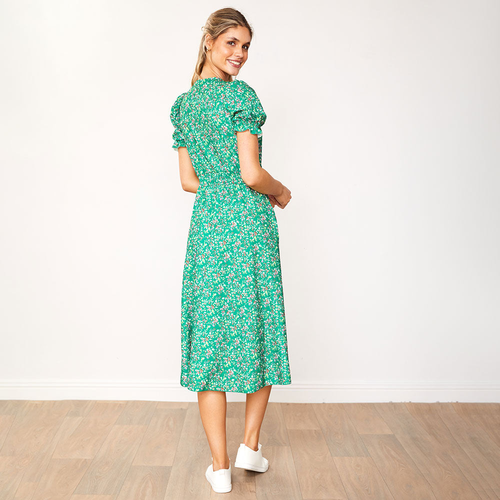 Belle Dress (Green Blossom)