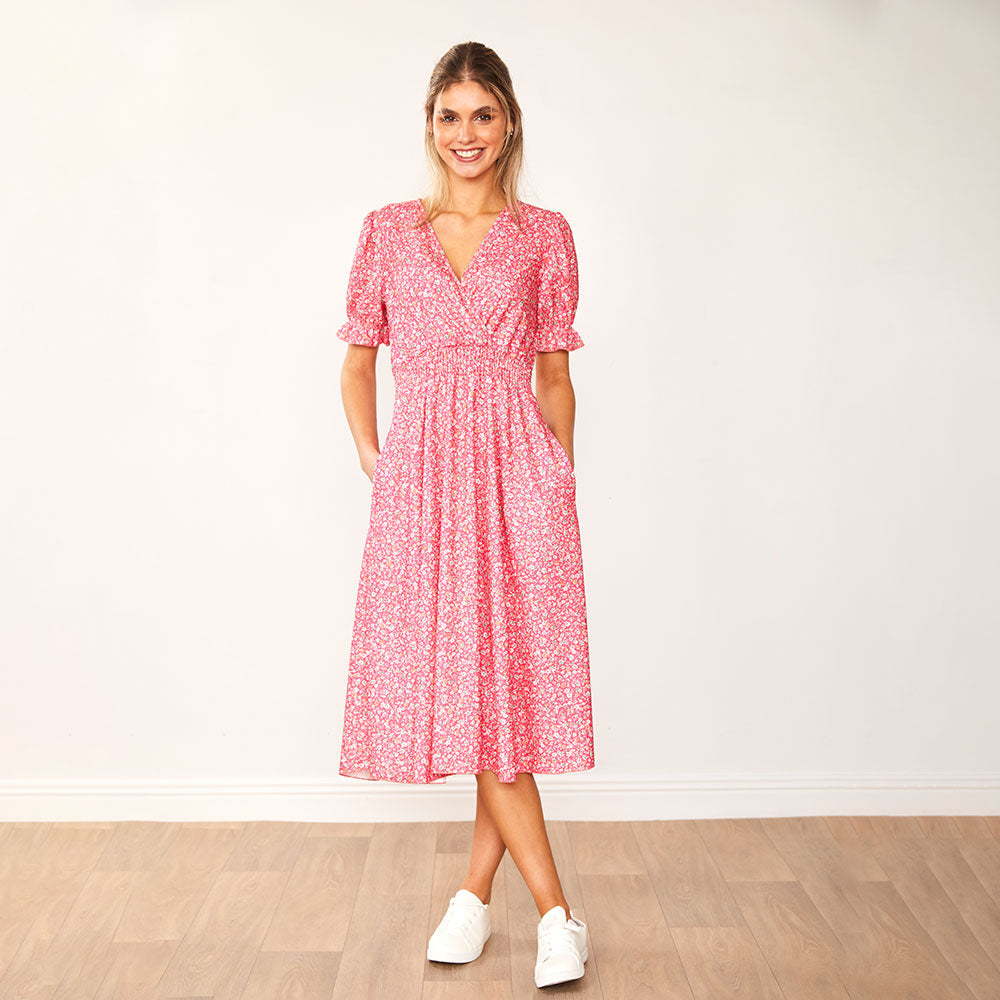 Belle Dress (Pink Floral)