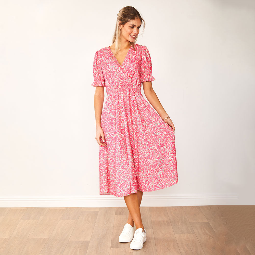 Belle Dress (Pink Floral)