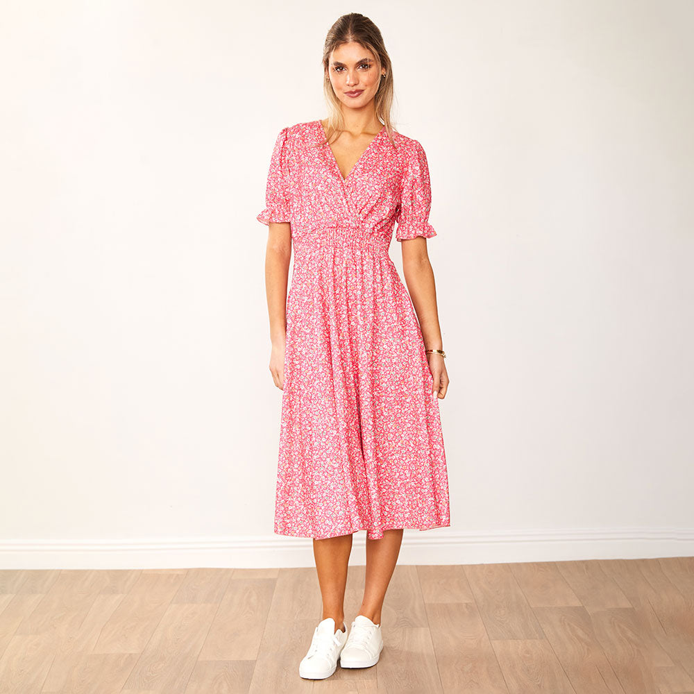 Belle Dress (Pink Floral)