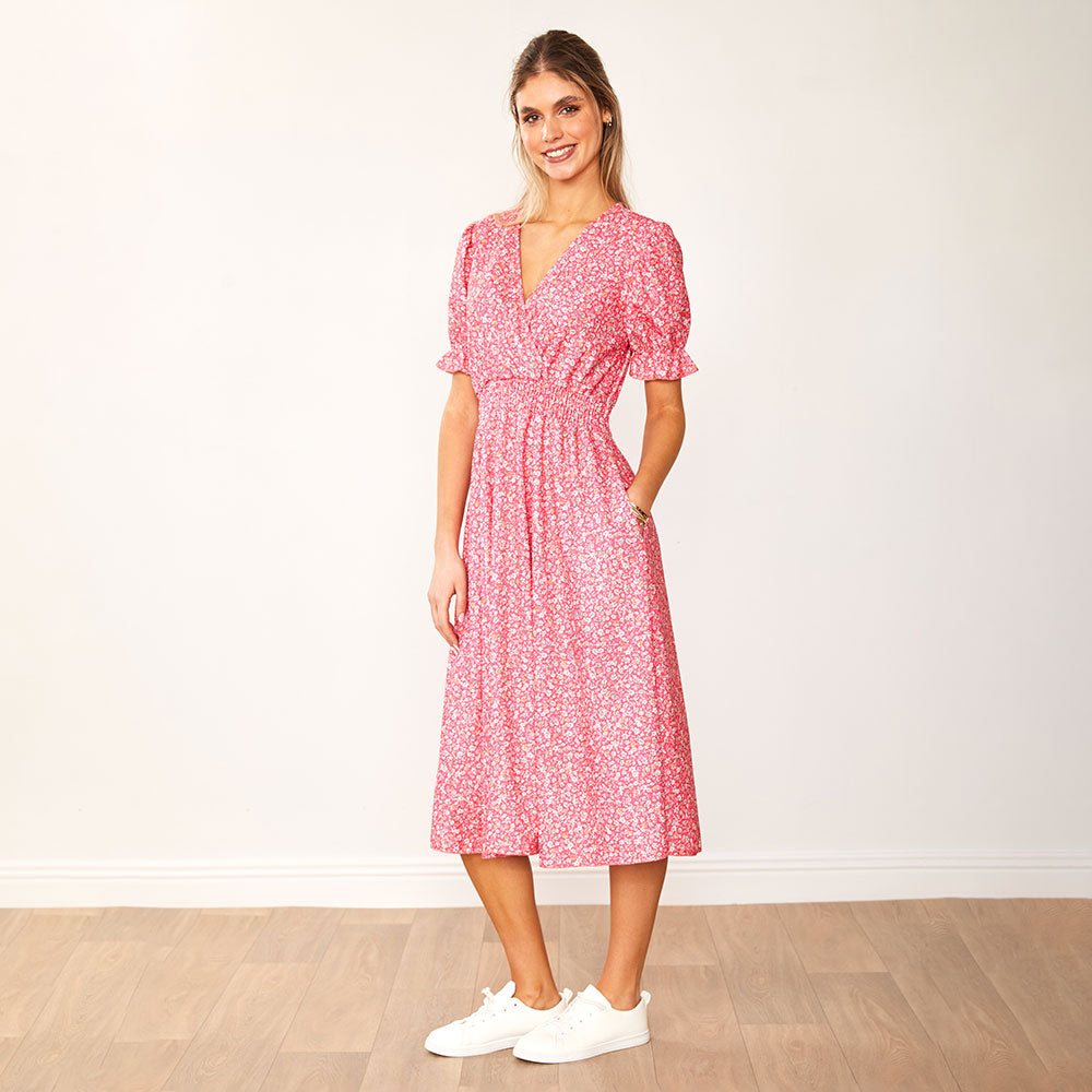 Belle Dress (Pink Floral)