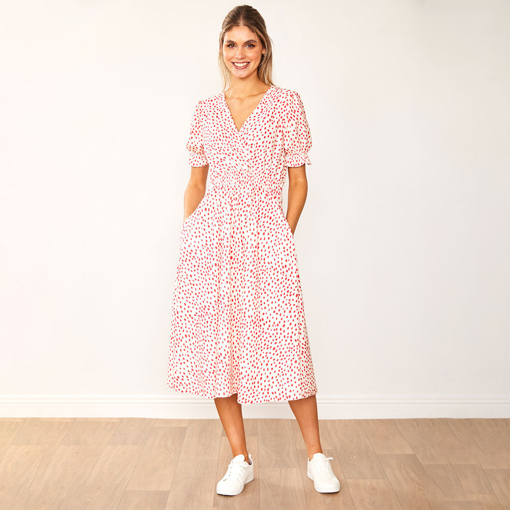 Belle Dress (Red Polka Dot)