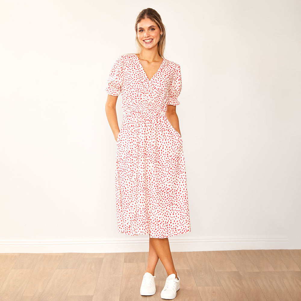 Belle Dress (Red Polka Dot)