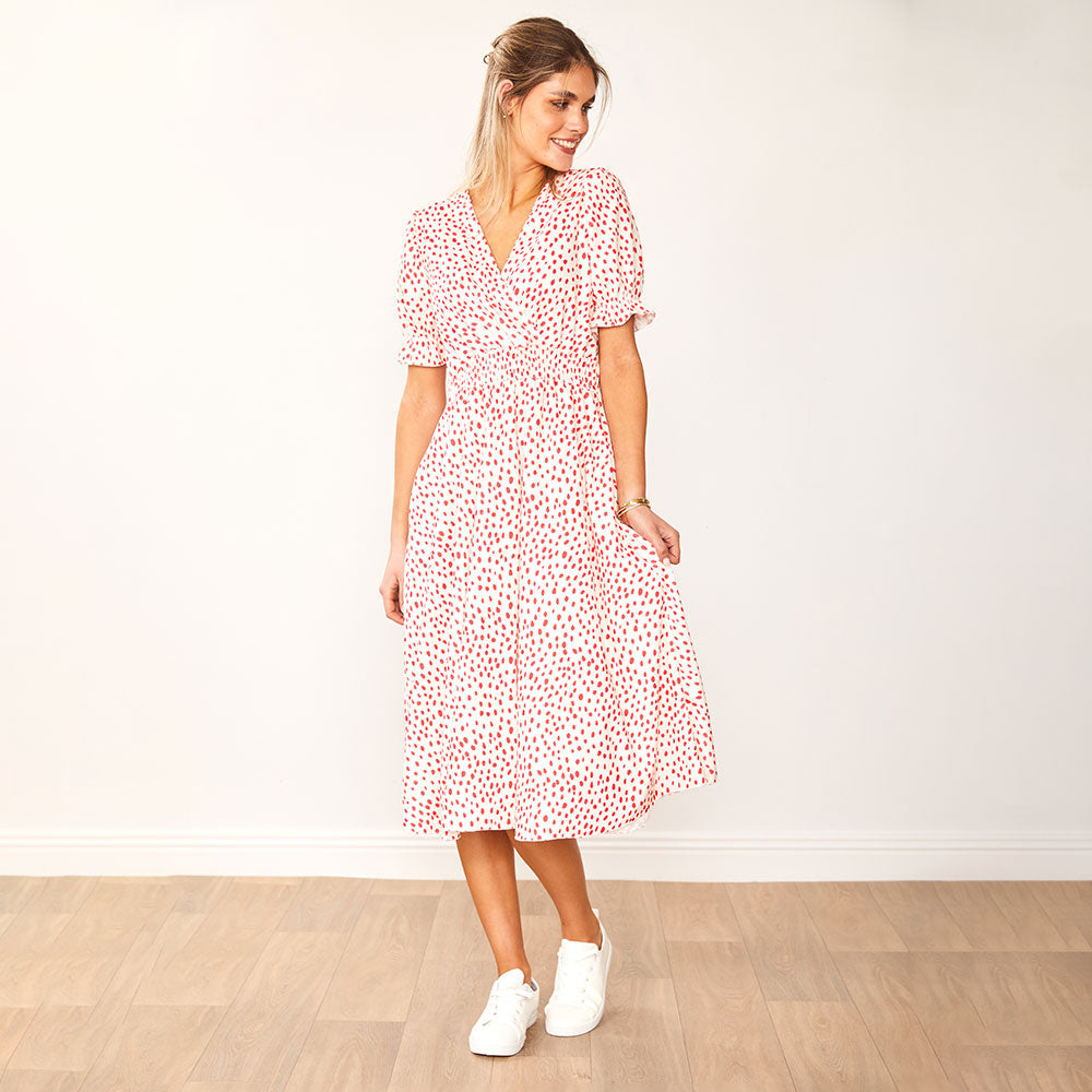 Belle Dress (Red Polka Dot)