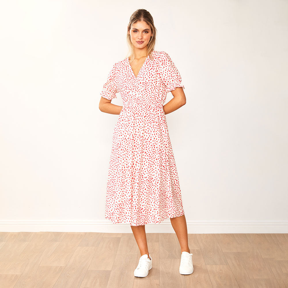 Belle Dress (Red Polka Dot)