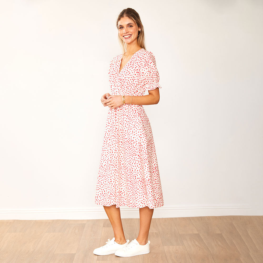 Belle Dress (Red Polka Dot)