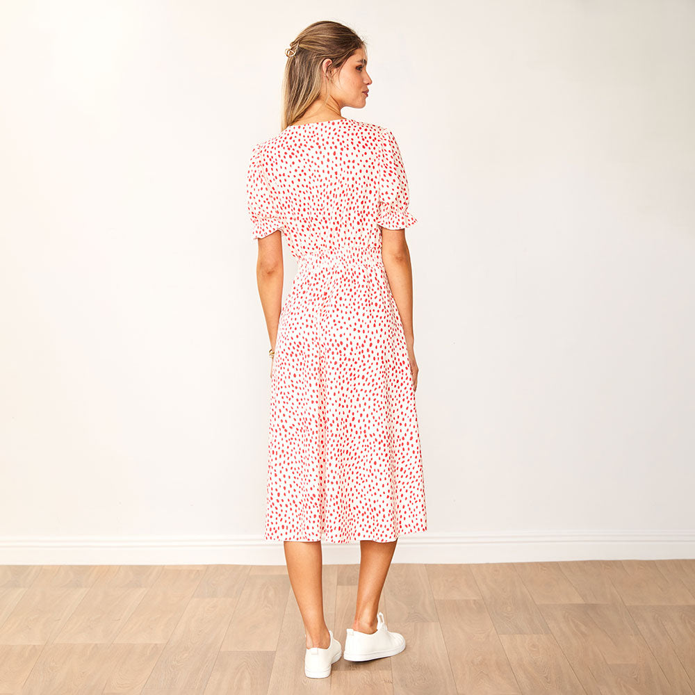 Belle Dress (Red Polka Dot)